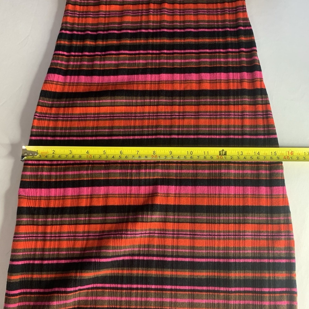 Trina Turk Striped Knit Sweater Dress V-Neck Short Sleeve Multicolor Sheath - Picture 12 of 12